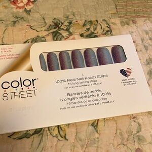 Color Street Glittery Blue and Purple Nail Strips
